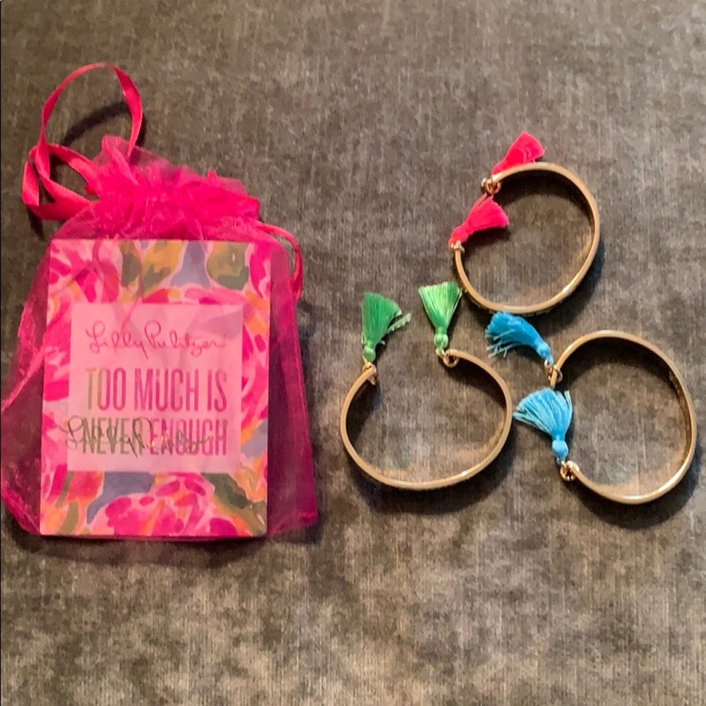 Set of three Lilly Pulitzer tassel cuffs